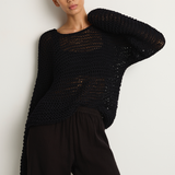 Mikoh Mehetia Knit Drop Shoulder Long Sleeve Top - Night