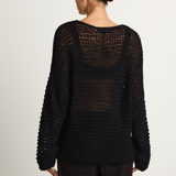 Mikoh Mehetia Knit Drop Shoulder Long Sleeve Top - Night