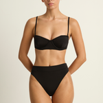 peony demi balconette mid high cut pant noir