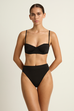 peony demi balconette mid high cut pant noir