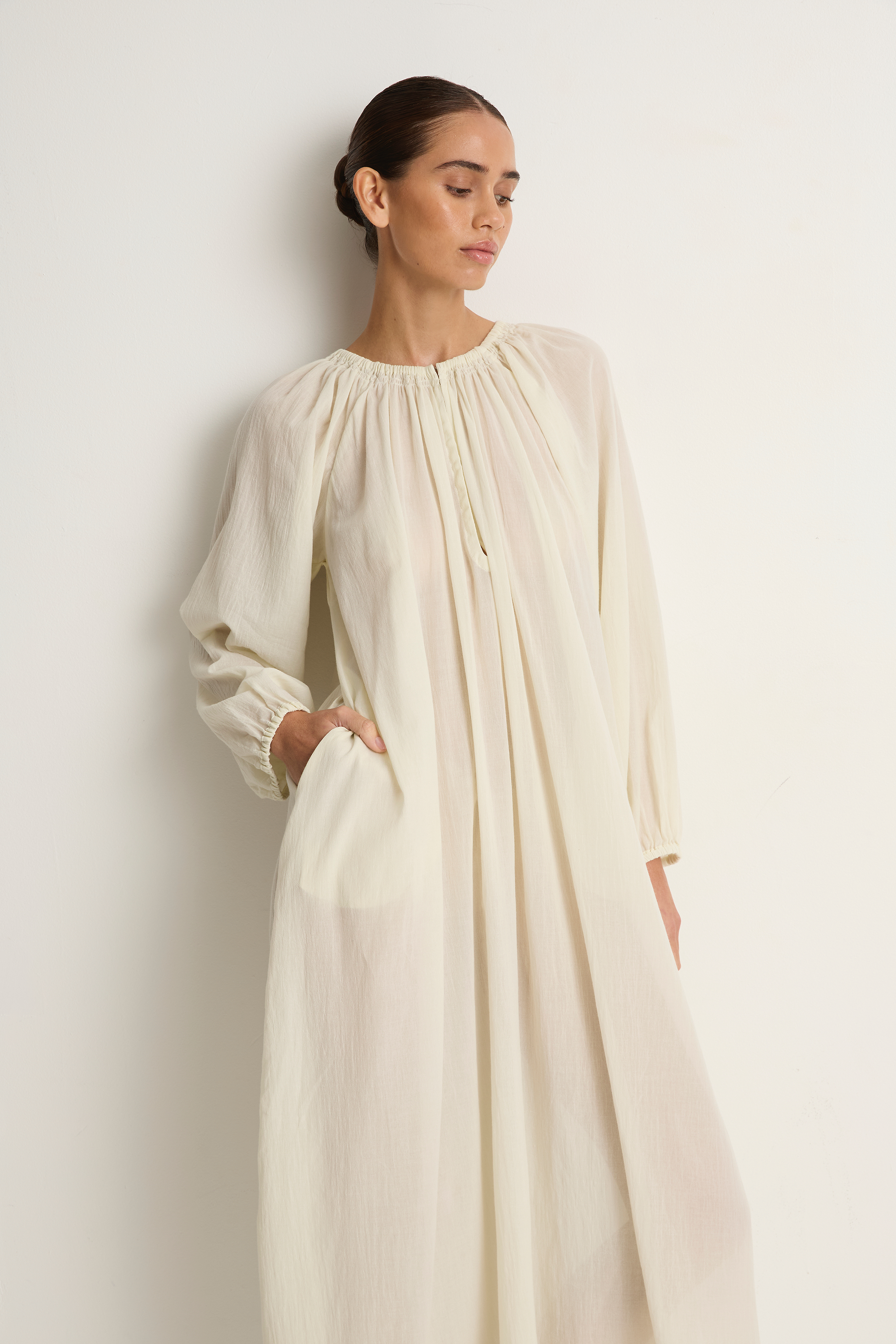 Mikoh Aniwa Maxi Dress - Chalk