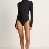 MIKOH Gato Long Sleeve Bodysuit - Noir