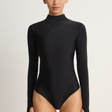 MIKOH Gato Long Sleeve Bodysuit - Noir