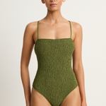Peony Shirred One Piece - Olivine