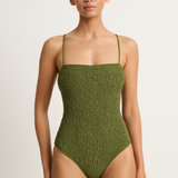 Peony Shirred One Piece - Olivine