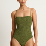 Peony Shirred One Piece - Olivine