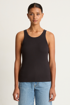 AMO Denim Long Rib Tank - Vintage Black