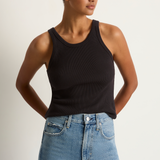 AMO Denim Long Rib Tank - Vintage Black