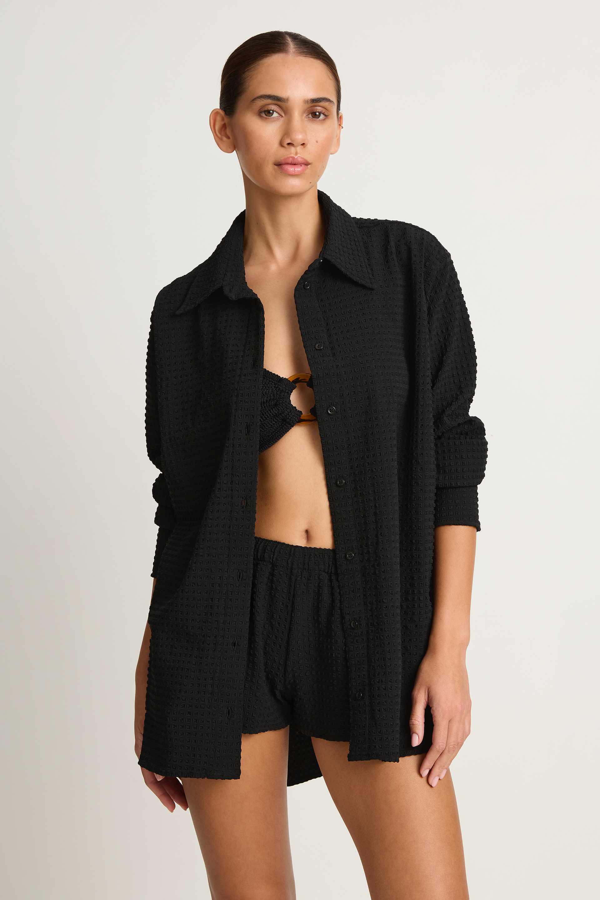 Hunza G Oversized Shirt - Black – Soleil Blue
