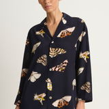 Olivia Von Halle Casablanca Pajamas - Notte Navy Moth