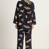 Olivia Von Halle Casablanca Pajamas - Notte Navy Moth