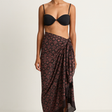 Natalie Martin Sarong - Fleur-De-Lis Black