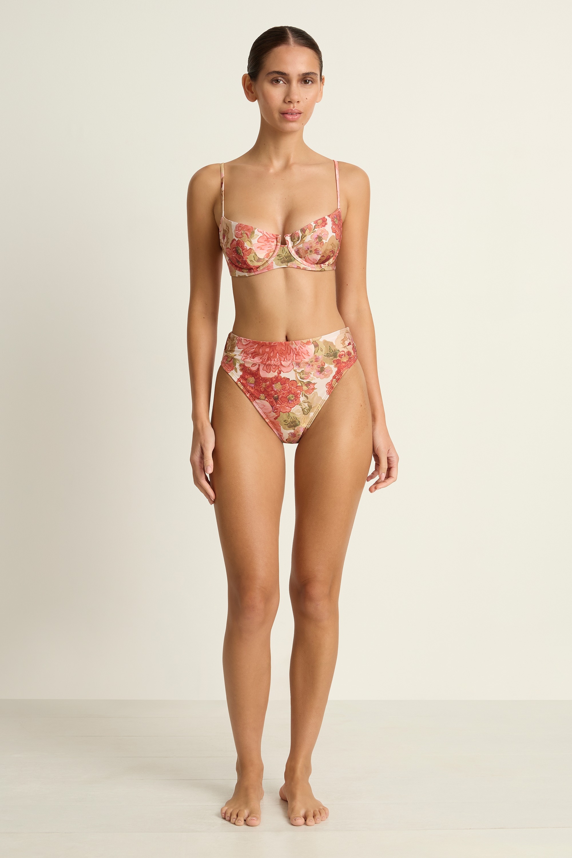 Peony Everlasting Balconette Mid High Cut Pant - Dahlia