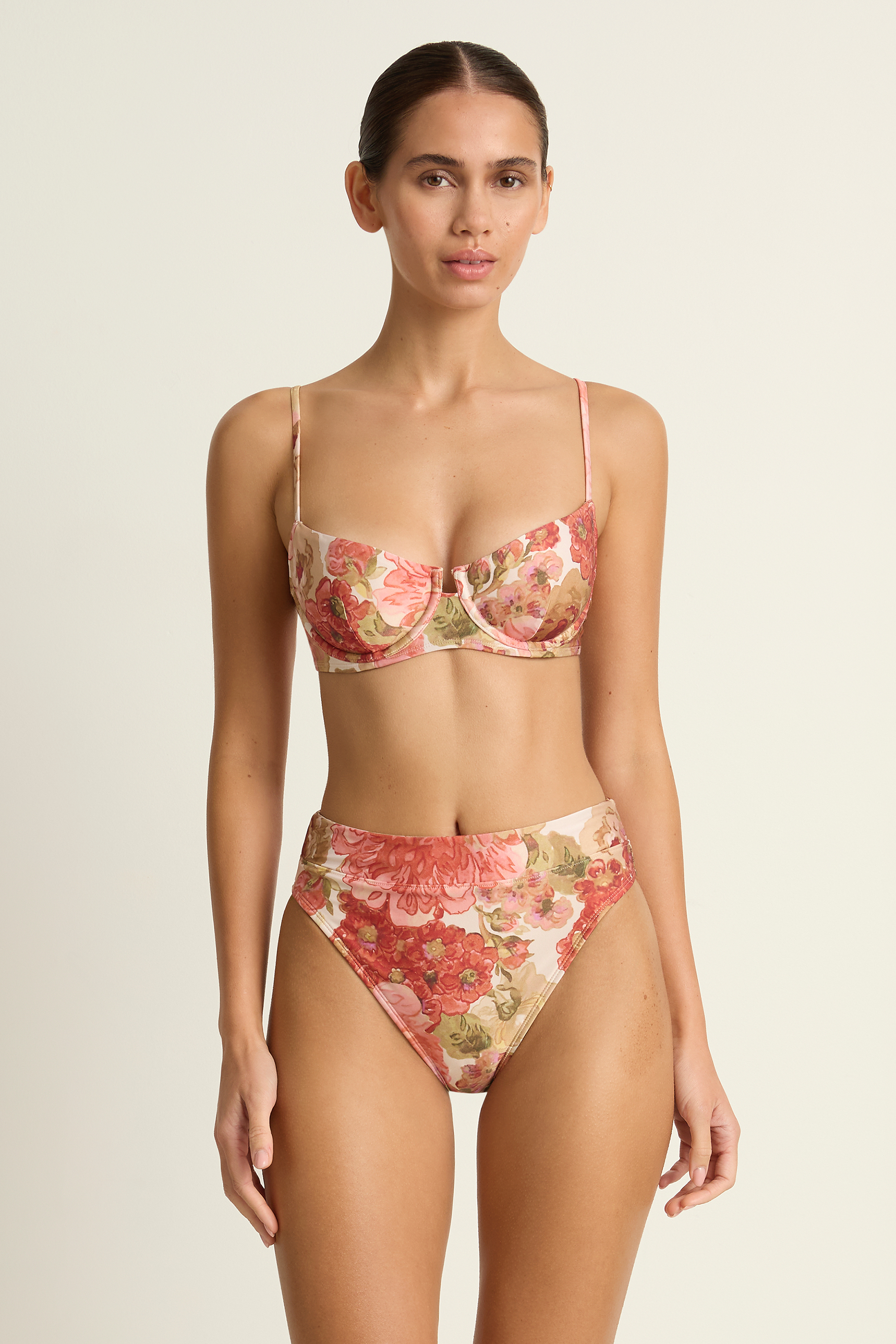 Peony Everlasting Balconette Mid High Cut Pant - Dahlia