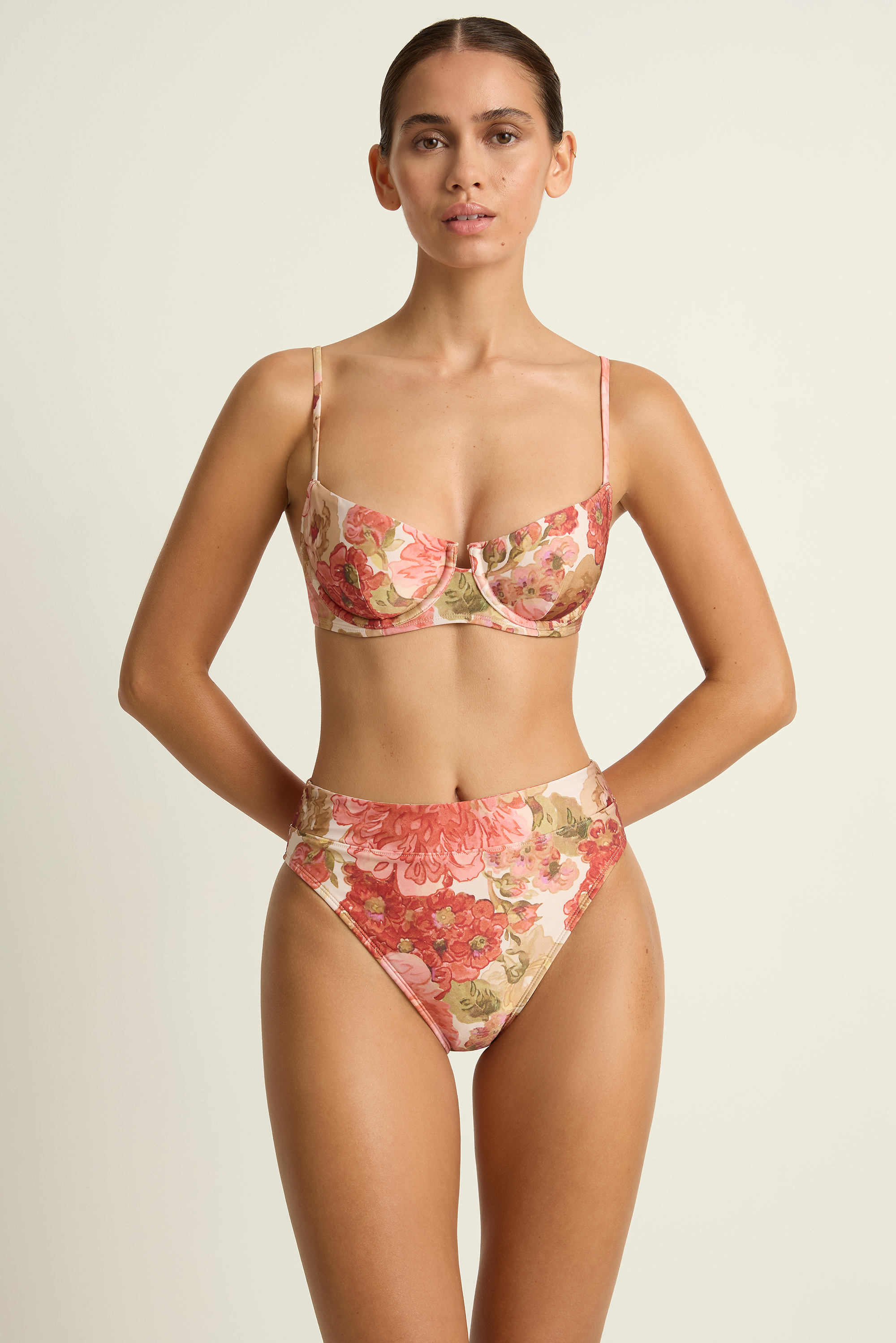 Peony Everlasting Balconette Mid High Cut Pant - Dahlia