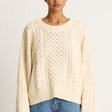 Shaina Mote Fisherman Sweater - Natural