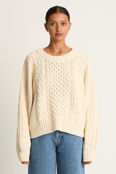 Shaina Mote Fisherman Sweater - Natural