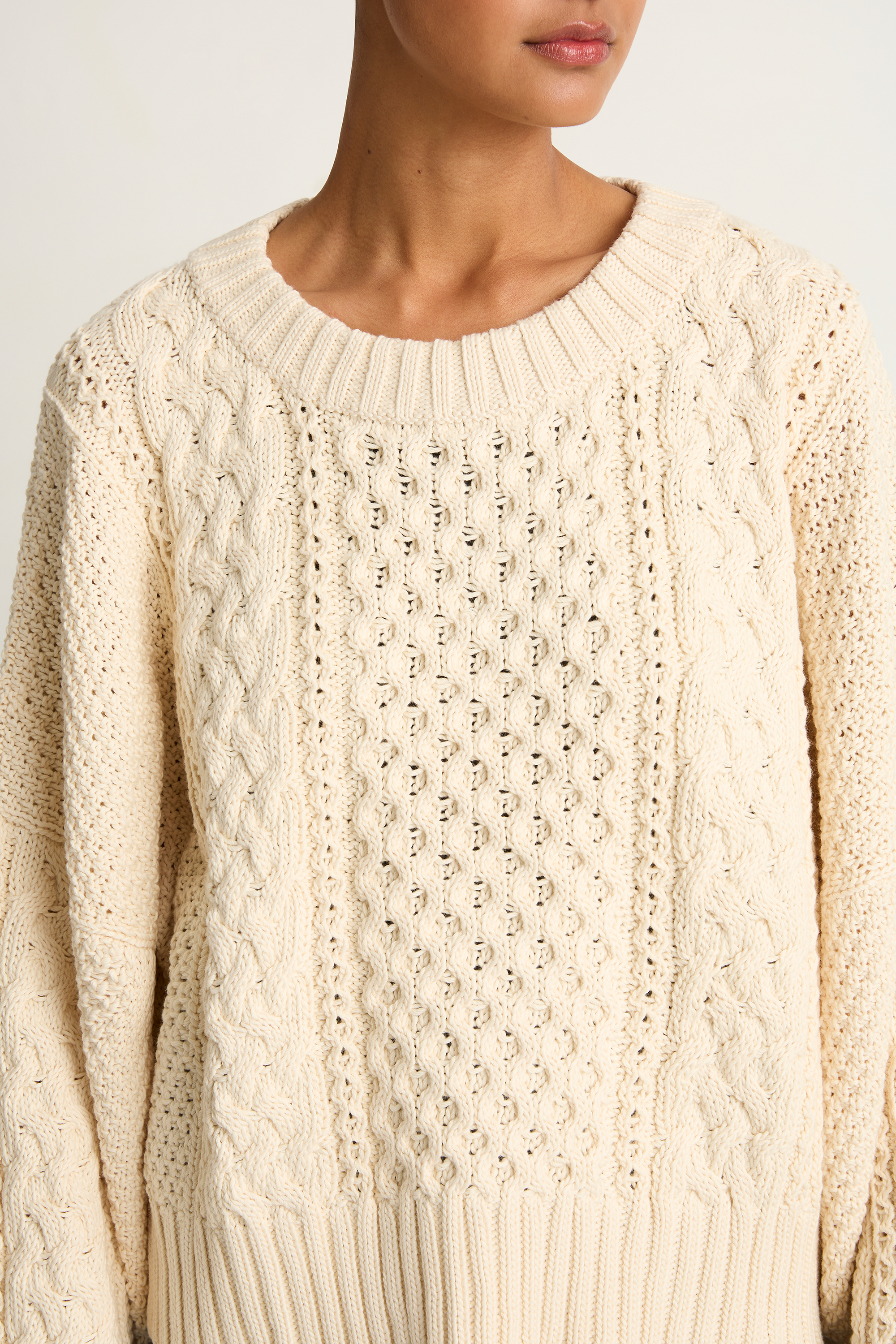 Shaina Mote Fisherman Sweater - Natural