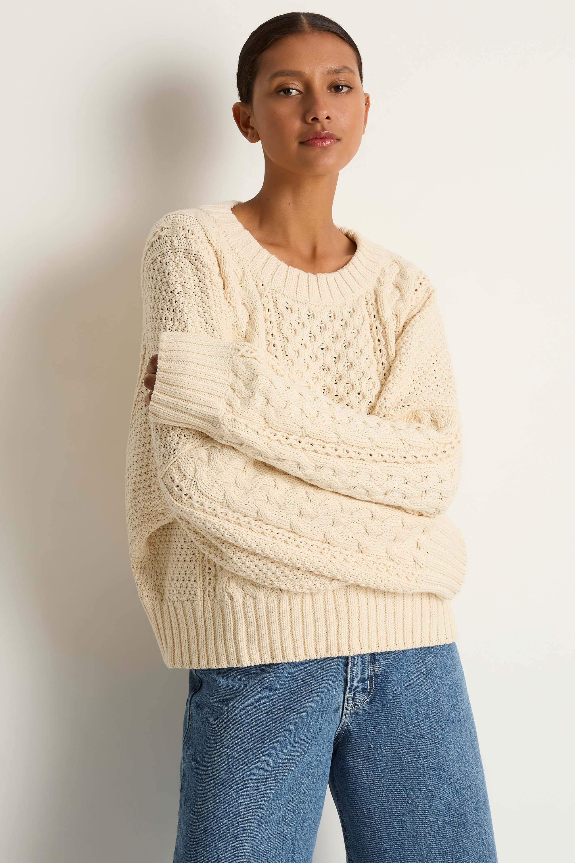 Shaina Mote Fisherman Sweater - Natural