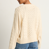 Shaina Mote Fisherman Sweater - Natural