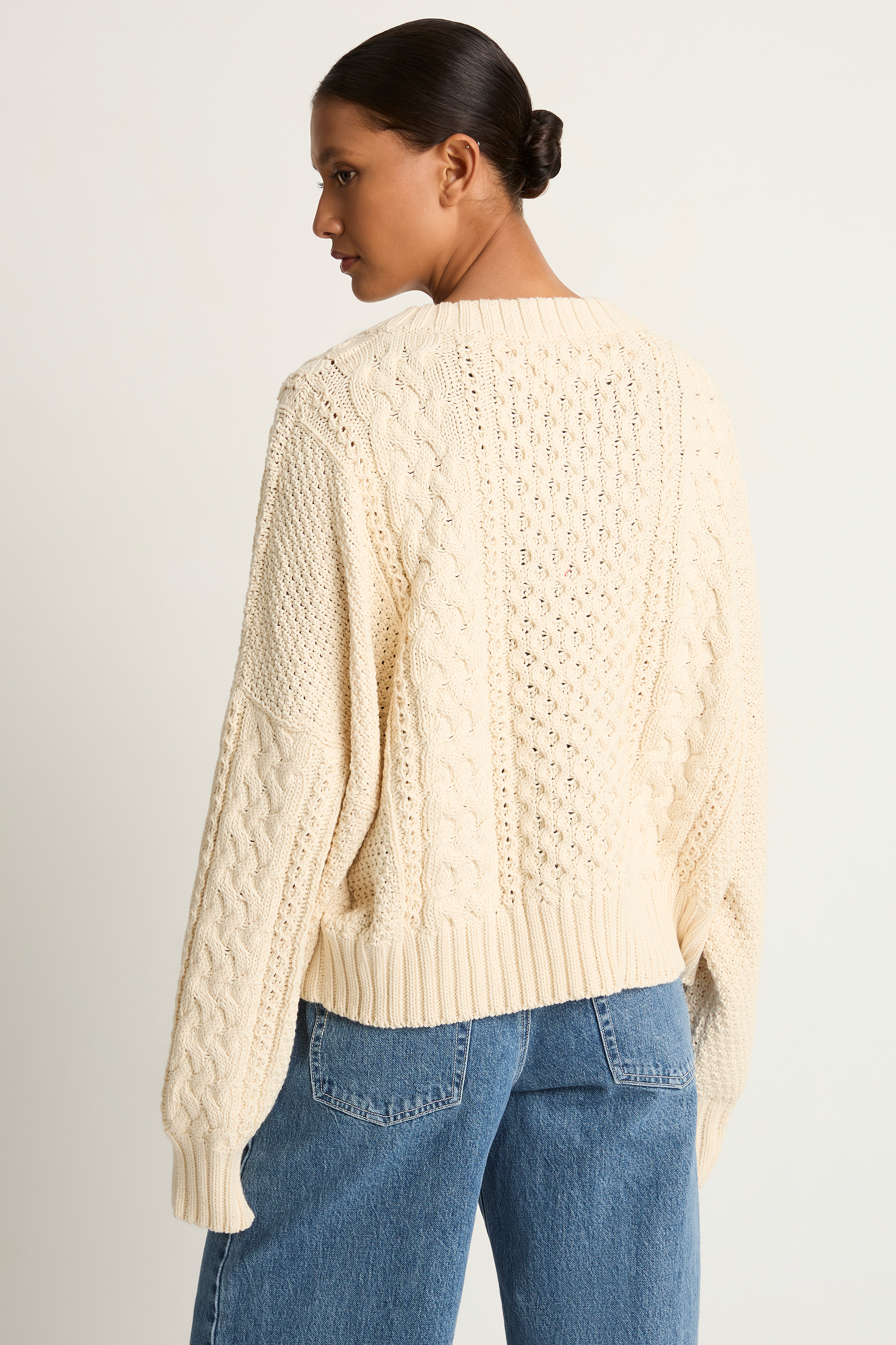 Shaina Mote Fisherman Sweater - Natural