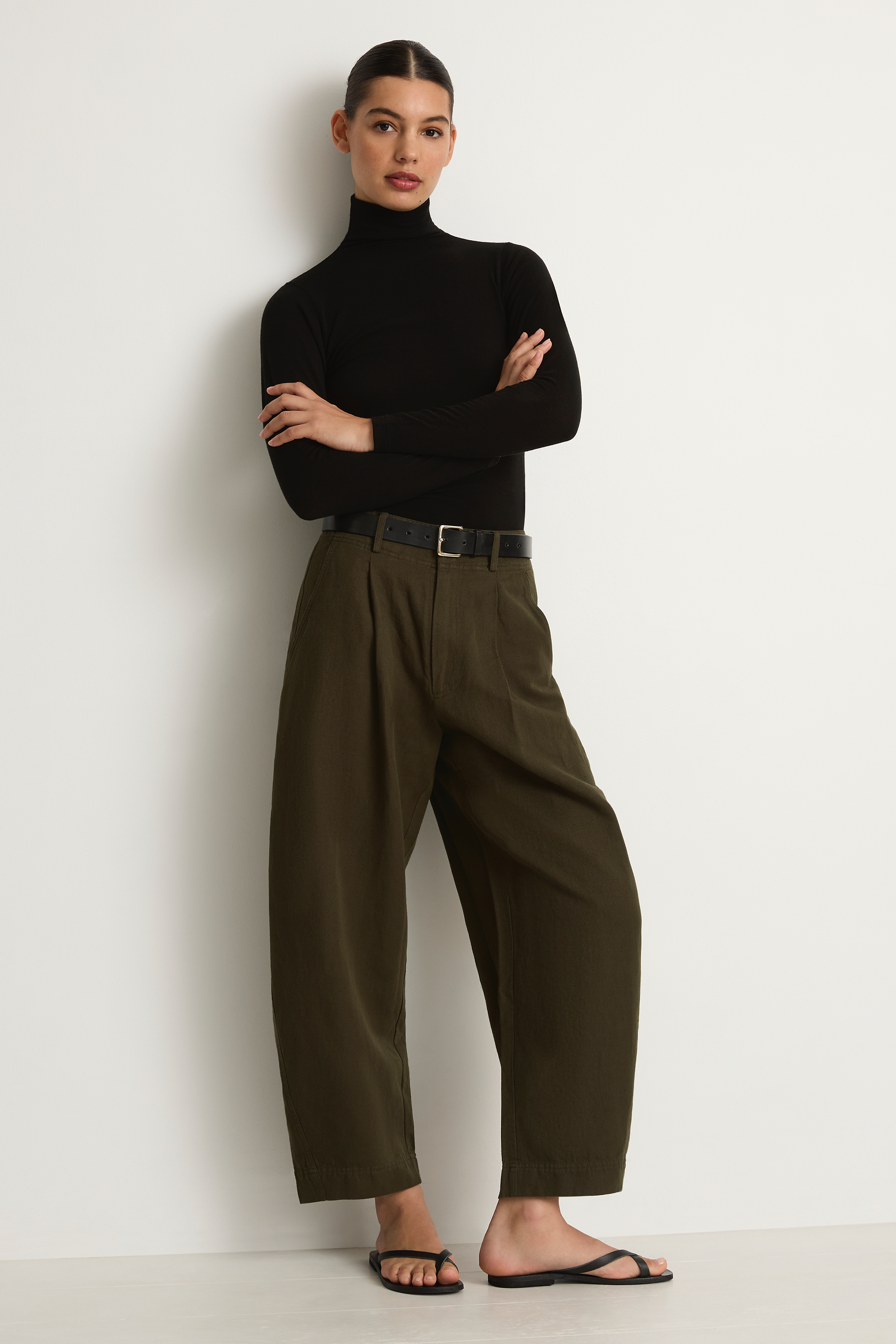 Apiece Apart Bari Crop Trouser - Rosin