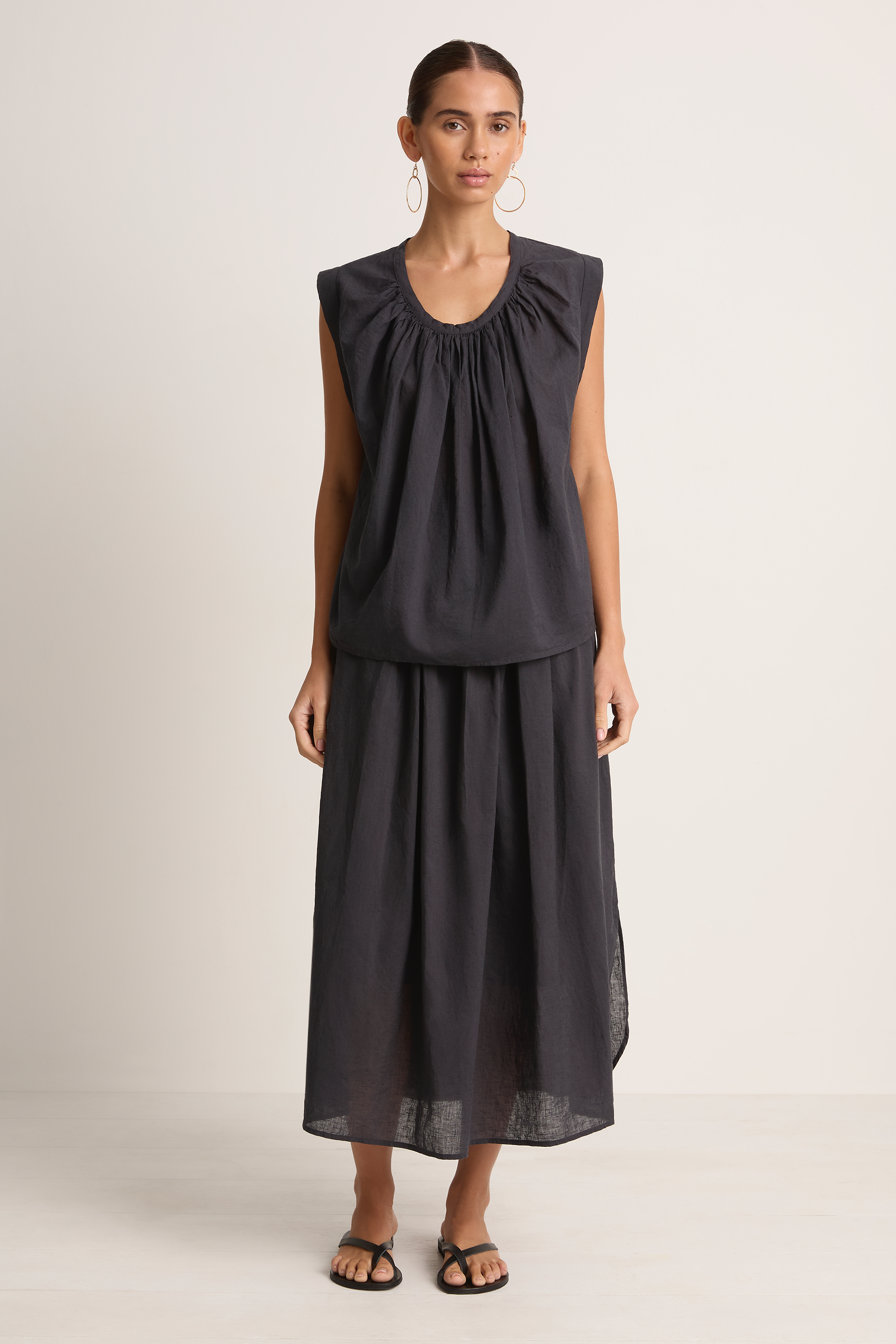 Elsa Esturgie Pastel Top & Page Skirt - Carbon