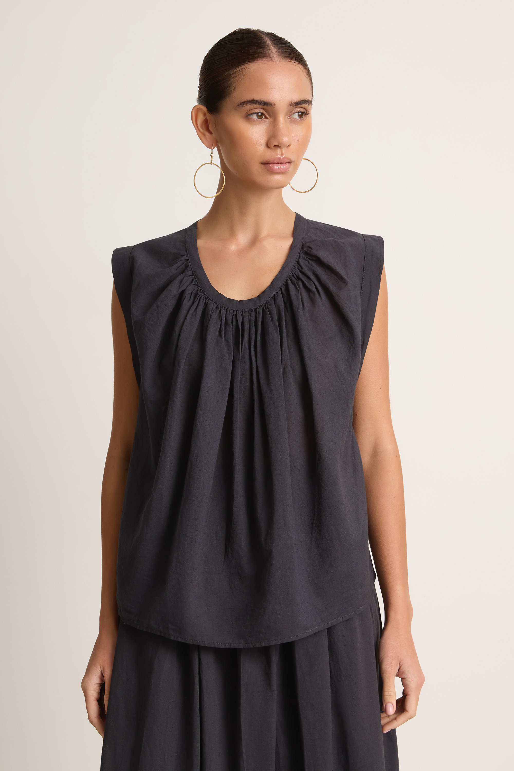 Elsa Esturgie Pastel Top & Page Skirt - Carbon