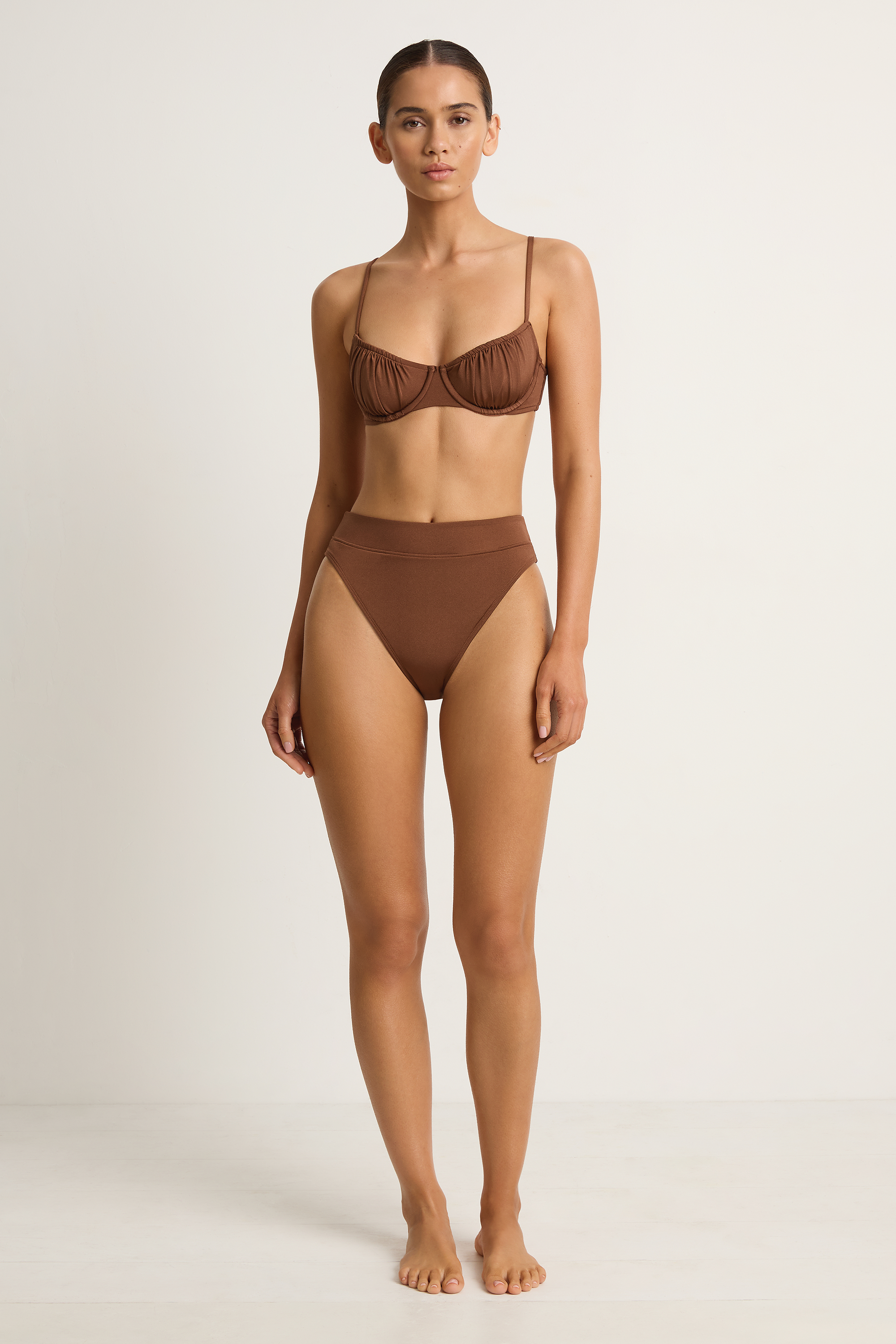 Peony Everlasting Ruched Balconette - Mocha