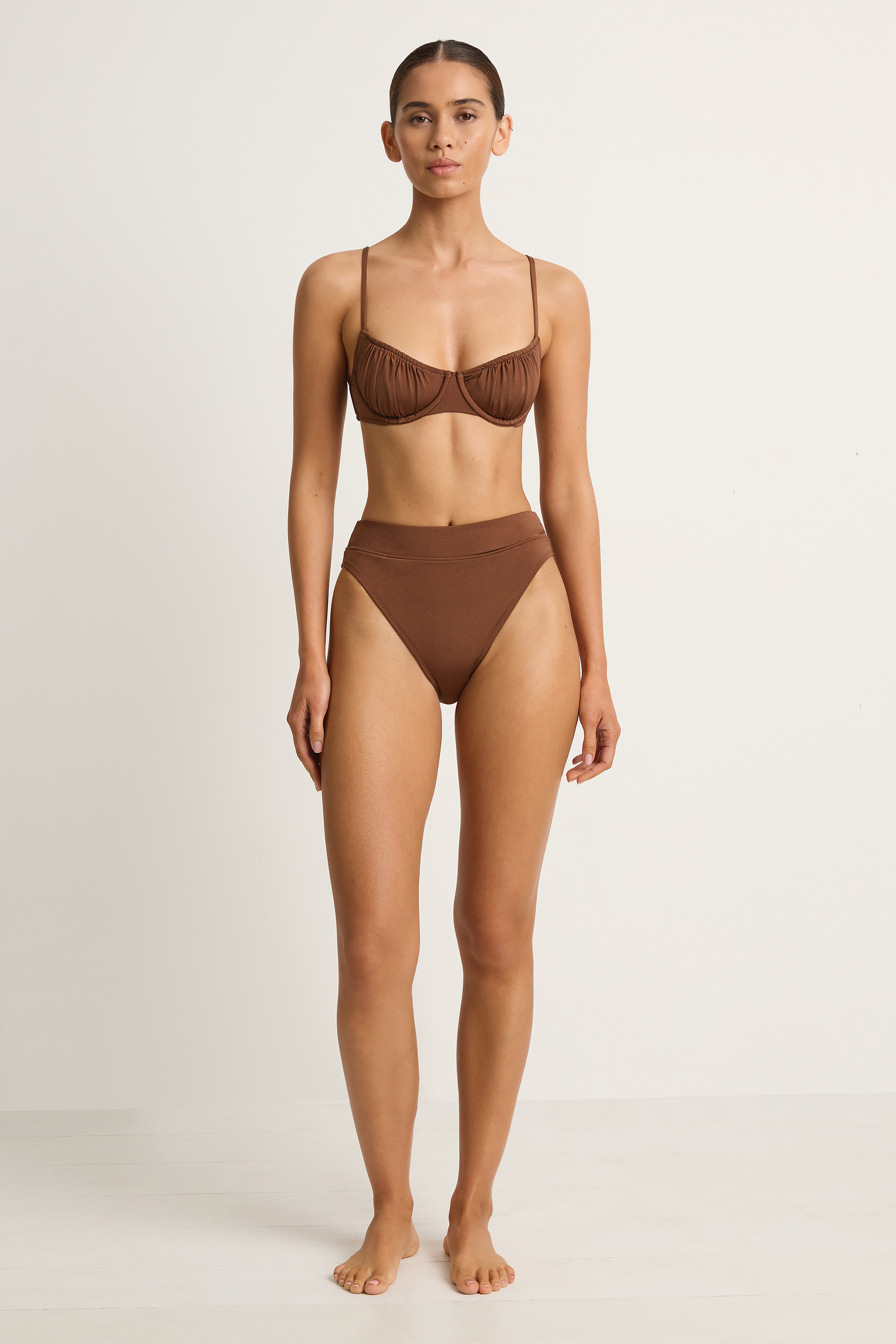 Peony Everlasting Ruched Balconette - Mocha