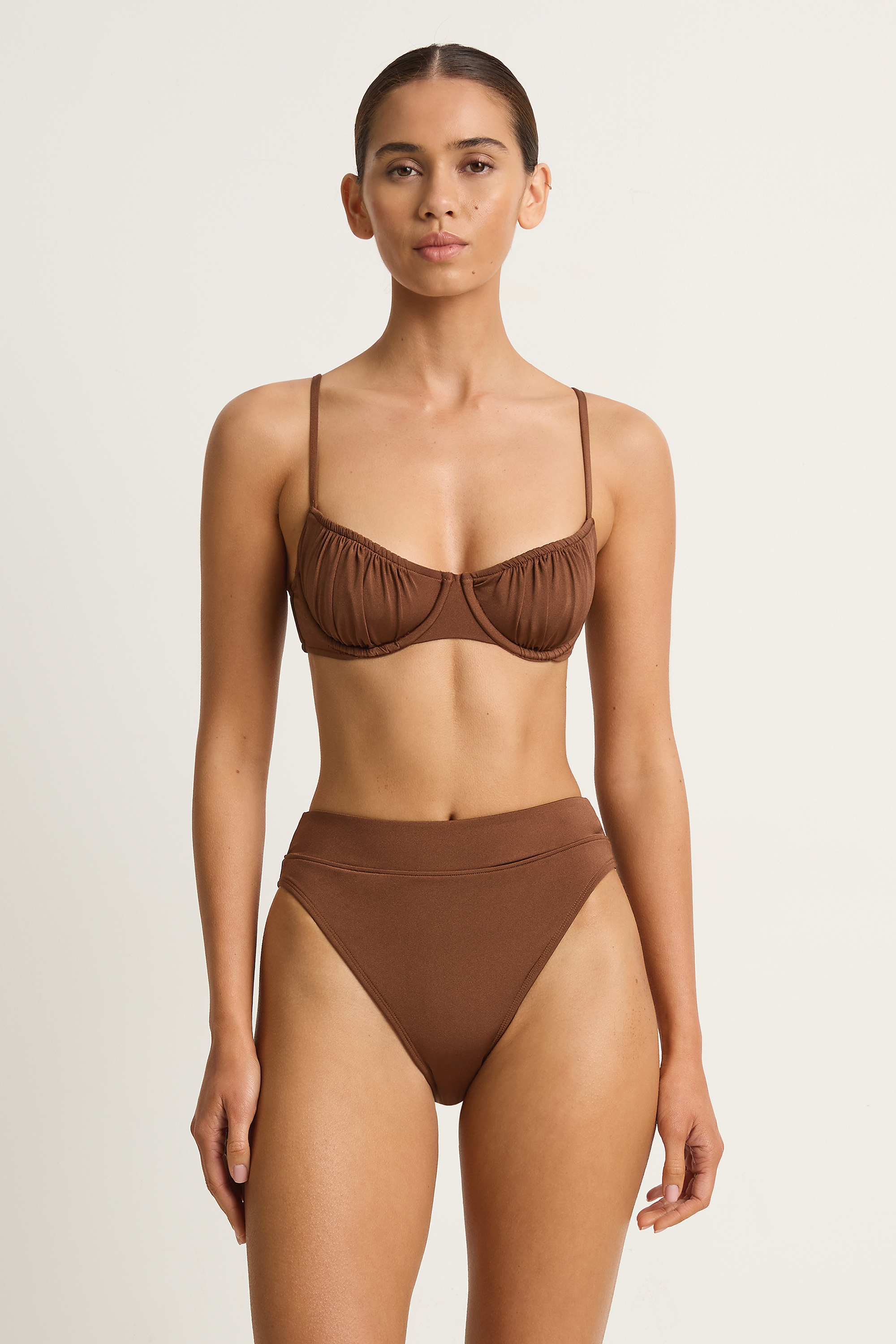 Peony Everlasting Ruched Balconette - Mocha