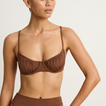 Peony Everlasting Ruched Balconette - Mocha