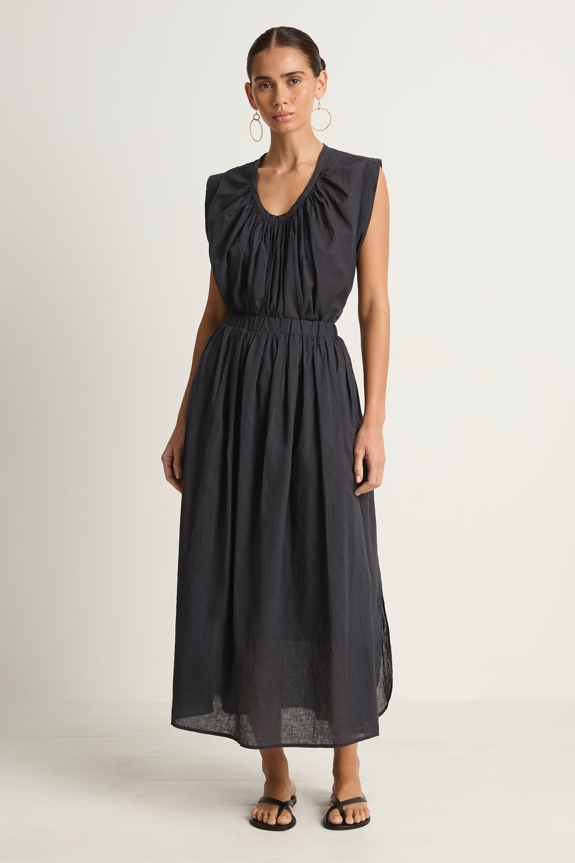 Elsa Esturgie Pastel Top & Page Skirt - Carbon