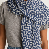 Chan Luu Cashmere & Silk Scarf - Estate Blue Tile