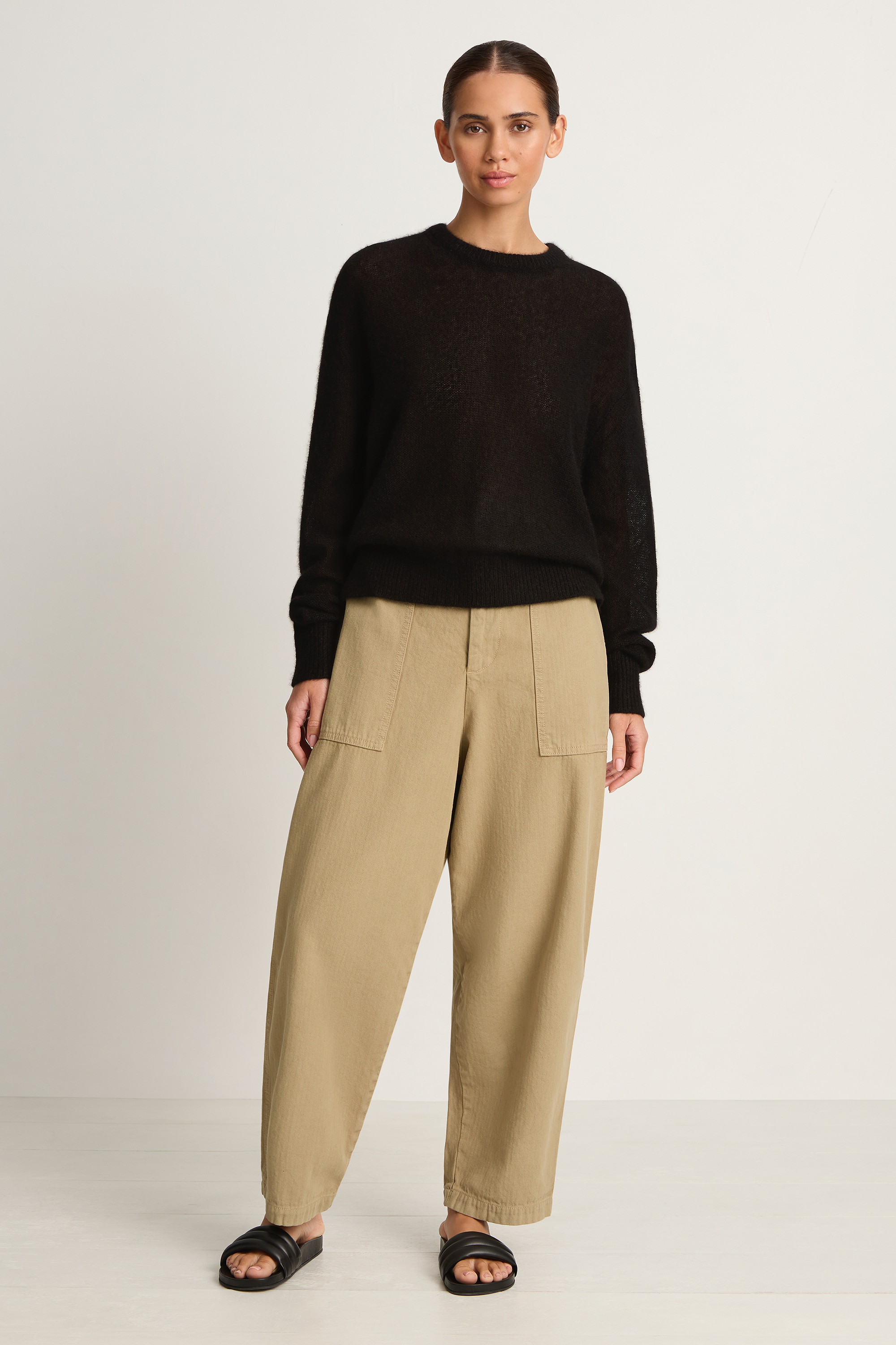 Apiece Apart Softest Tissue Weight Sweater - Black