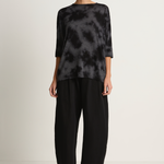 Pas De Calais Alashan Cashmere Uneven Dye Boat Neck Pullover - Charcoal