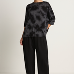 Pas De Calais Alashan Cashmere Uneven Dye Boat Neck Pullover - Charcoal