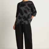Pas De Calais Alashan Cashmere Uneven Dye Boat Neck Pullover - Charcoal