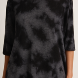 Pas De Calais Alashan Cashmere Uneven Dye Boat Neck Pullover - Charcoal