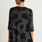 Pas De Calais Alashan Cashmere Uneven Dye Boat Neck Pullover - Charcoal