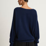 Apiece Apart Softest Silk Cashmere V-Neck - Eclipse