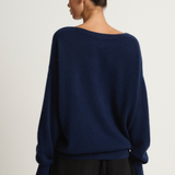 Apiece Apart Softest Silk Cashmere V-Neck - Eclipse