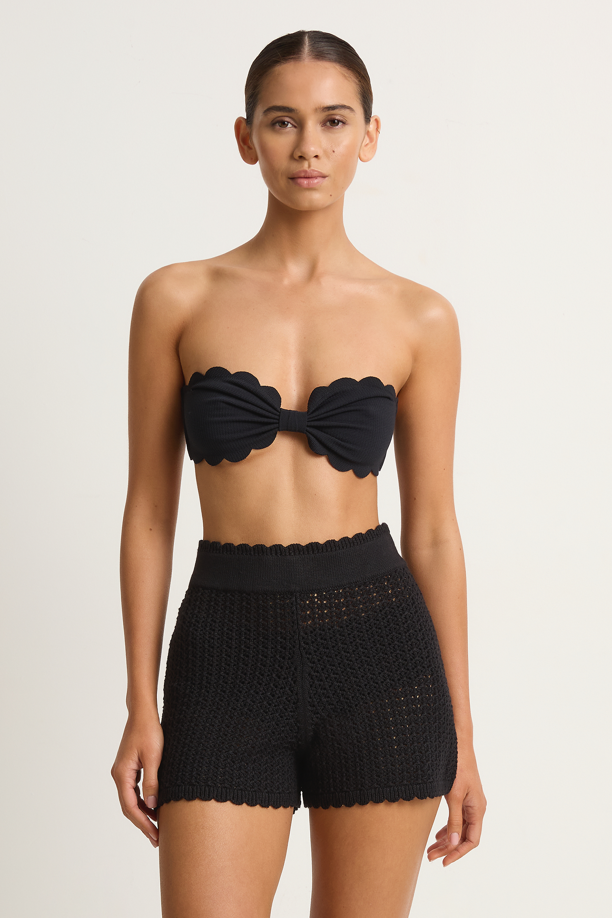 Peony Pointelle Short - Noir