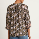 Natalie Martin Remy Top - Vintage Flowers Sepia