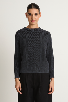 Demylee Chelsea Cotton Sweater - Black