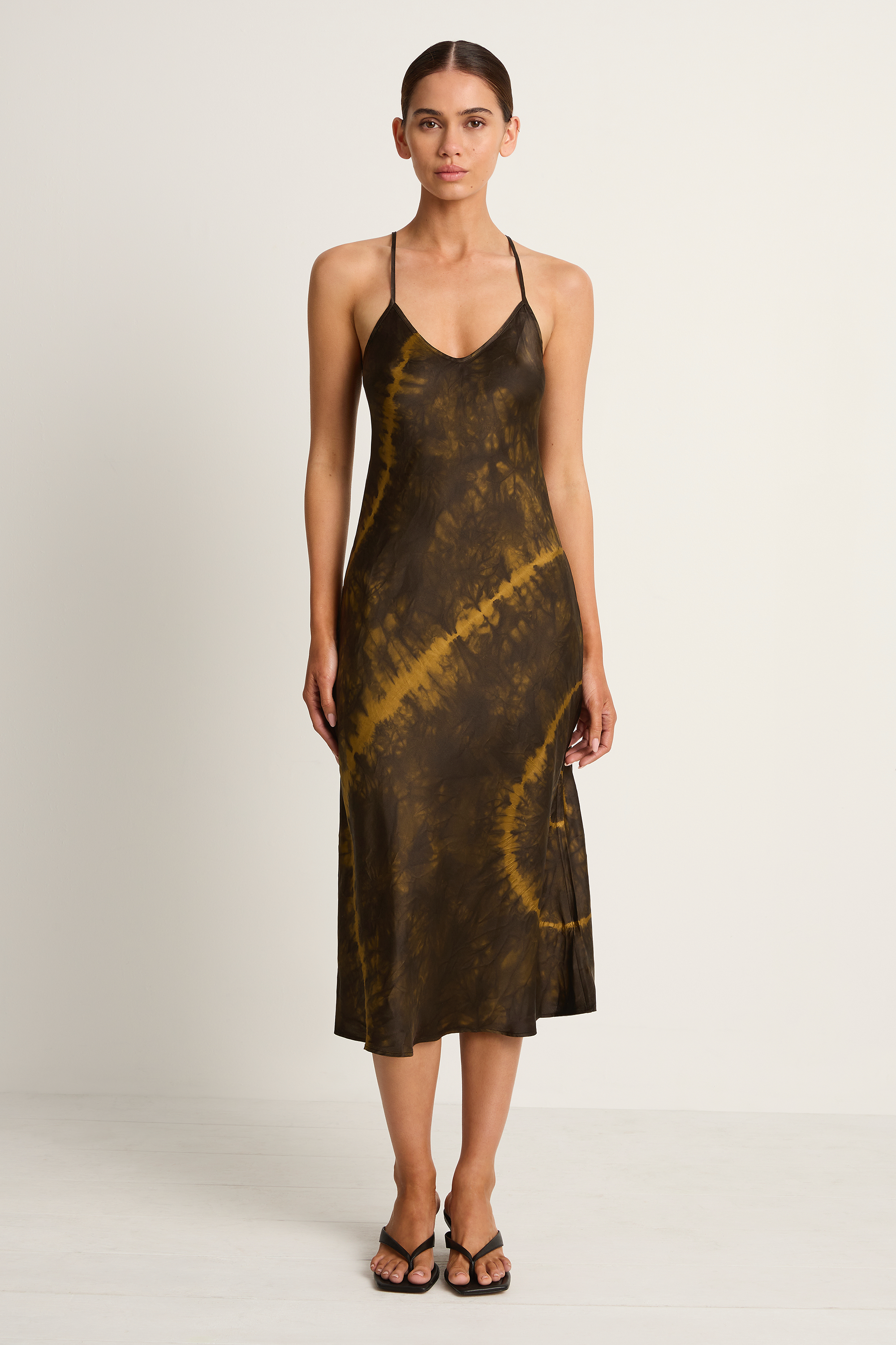 Silk Laundry 90s Slip Dress - Tie-Dye