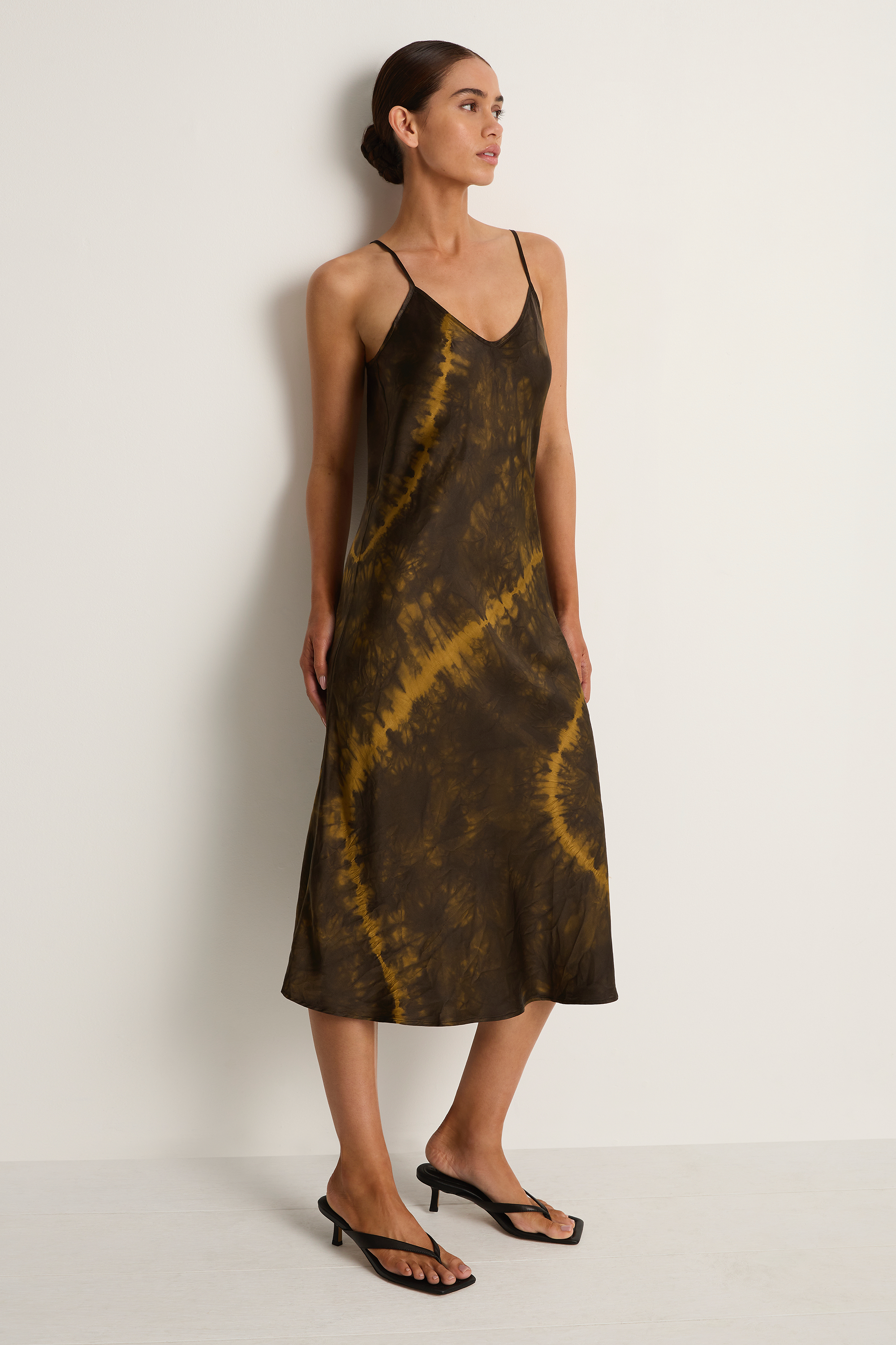 Silk Laundry 90s Slip Dress - Tie-Dye