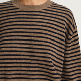 Demylee Neve Cashmere Sweater - Beige / Navy