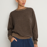 Demylee Neve Cashmere Sweater - Beige / Navy