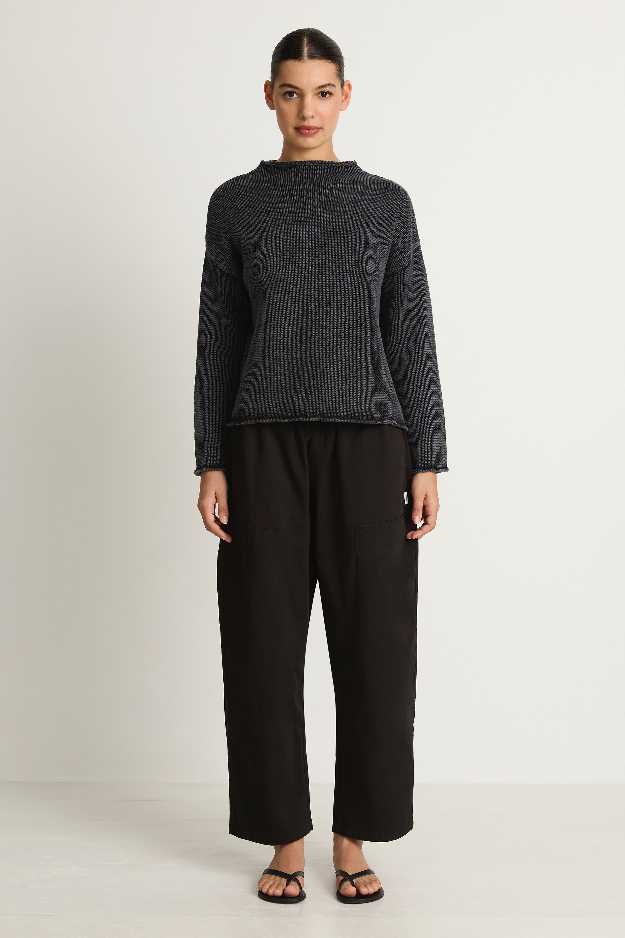 Demylee Lamis Cotton Sweater - Black